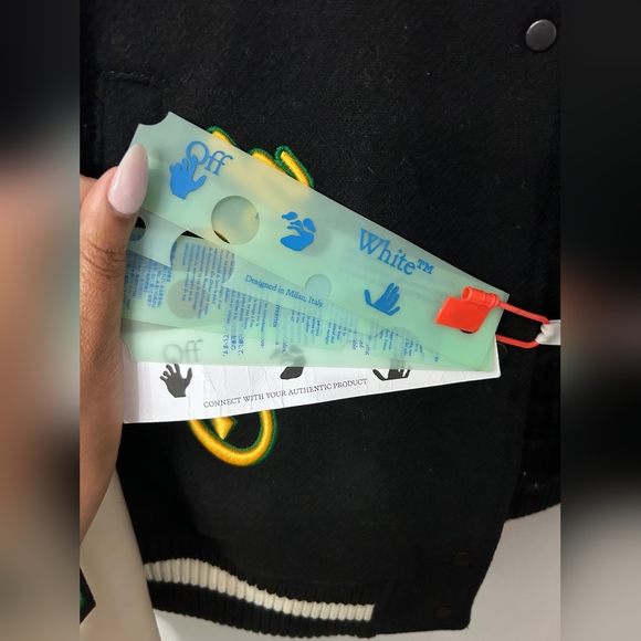 Off-White Virgil Abloh Varsity Jacket sz 48 - Picture 11 of 11